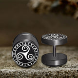 Viking Symbols Stainless Steel Stud Earrings