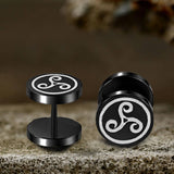 Viking Symbols Stainless Steel Stud Earrings | Gthic.com
