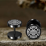 Viking Symbols Stainless Steel Stud Earrings | Gthic.com