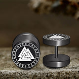 Viking Symbols Stainless Steel Stud Earrings | Gthic.com