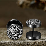 Viking Symbols Stainless Steel Stud Earrings