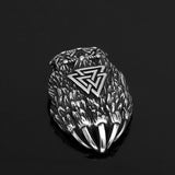 Viking Triangle Rune Bear Paw Stainless Steel Pendant | Gthic.com