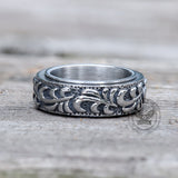 Vine Pattern Stainless Steel Spinner Ring | Gthic.com