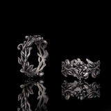 Vine Rose Hollow Design Sterling Silver Ring 01 | Gthic.com