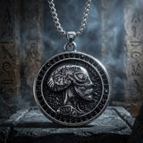Vintage Alien Diamond-Set Stainless Steel Pendant | Gthic.com