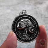 Vintage Alien Diamond-Set Stainless Steel Pendant