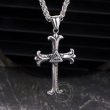 Vintage All-Seeing Eye Cross Stainless Steel Pendant