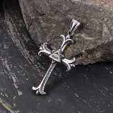 Vintage All-Seeing Eye Cross Stainless Steel Pendant