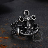 Vintage Anchor Chain Stainless Steel Marine Ring