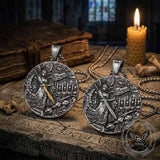 Vintage Angels And Demons Michael Stainless Steel Pendant | Gthic.com