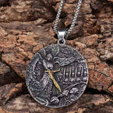Vintage Angels And Demons Michael Stainless Steel Pendant