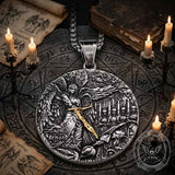 Vintage Angels And Demons Michael Stainless Steel Pendant