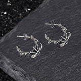 Vintage Ant Climbing A Tree Sterling Silver Earrings | Gthic.com