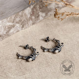 Vintage Ant Climbing A Tree Sterling Silver Earrings | Gthic.com