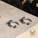 Vintage Ant Climbing A Tree Sterling Silver Earrings | Gthic.com