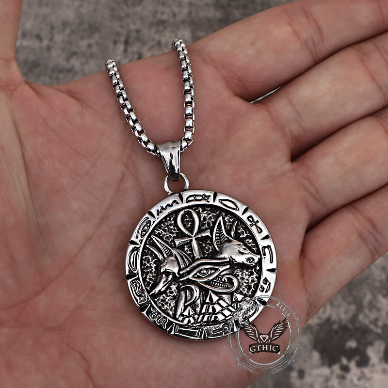 Vintage Anubis Ankh Cross Stainless Steel Pendant – GTHIC