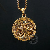 Vintage Anubis Ankh Cross Stainless Steel Pendant