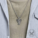 Vintage Archangel Saint Michael Stainless Steel Pendant | Gthic.com