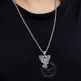 Vintage Archangel Saint Michael Stainless Steel Pendant