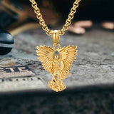 Vintage Archangel Saint Michael Stainless Steel Pendant
