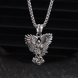 Vintage Archangel Saint Michael Stainless Steel Pendant