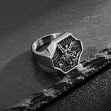 Vintage Archangel Saint Michael Stainless Steel Ring