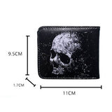 Vintage Bat Skull Bifold Wallet
