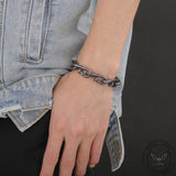 Vintage Bent Nail Stainless Steel Bracelet | Gthic.com