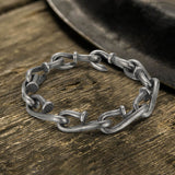 Vintage Bent Nail Stainless Steel Bracelet | Gthic.com