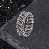 Vintage Bones Splicing Hollow Stainless Steel Ring