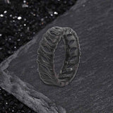 Vintage Bones Splicing Hollow Stainless Steel Ring