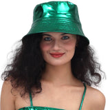 Vintage British Patent Leather Small Brim Bucket Hat | Gthic.com