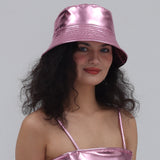 Vintage British Patent Leather Small Brim Bucket Hat | Gthic.com
