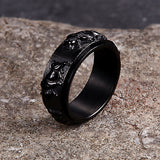 Vintage Bull Stainless Steel Spinner Ring