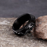 Vintage Bull Stainless Steel Spinner Ring