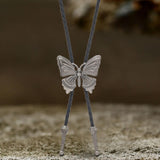 Vintage Butterfly Alloy Animal Bolo Tie