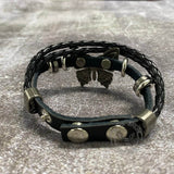 Vintage Butterfly Alloy Leather Bracelet