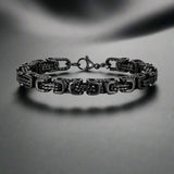 Vintage Byzantine Twist Stainless Steel Bracelet | Gthic.com