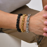 Vintage Byzantine Twist Stainless Steel Bracelet | Gthic.com