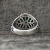 Vintage Celtic Knot Gemstone Sterling Silver Ring