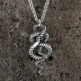 Vintage Coiled Snake Stainless Steel Pendant | Gthic.com