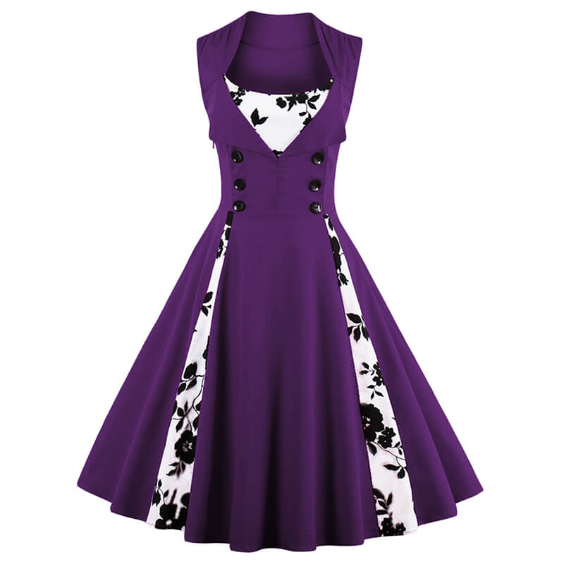 Retro Vintage 1950s Cocktail Dress Dress A Line Dress Flare Dress Floral Women's Masquerade Event Party Bachelorette Party Adults' Dress Homecoming Retro Vintage 1950s Cocktail Dress Dress A Line Dress Flare Dress Floral Women's Masquerade Event Party Bachelorette Party Adults' Dress Homecoming
