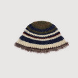 Vintage Colorful Striped Knitted Bucket Hat | Gthic.com