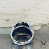 Vintage Compass Anchor Stainless Steel Marine Ring