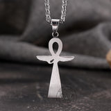 Vintage Cross Pyramid Horus Eye Stainless Steel Pendant | Gthic.com