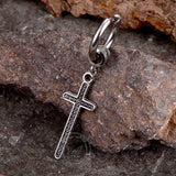 Vintage Cross Stainless Steel Dangle Earrings
