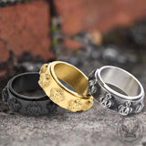 Vintage Crown Stainless Steel Spinner Ring 01 | Gthic.com