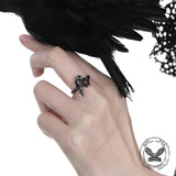 Vintage Dark Crow Copper CZ Open Ring | Gthic.com
