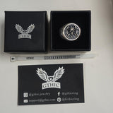 Vintage Demon Skull Silver Ring