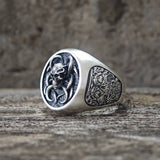 Vintage Demon Skull Silver Ring | Gthic.com
